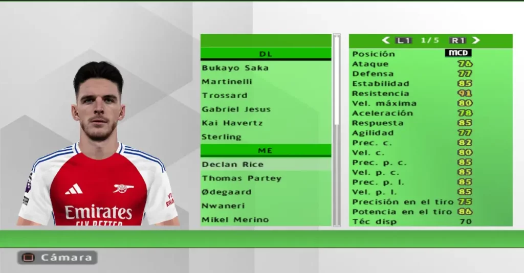 PES6 Infinity Patch Declan Rice Face