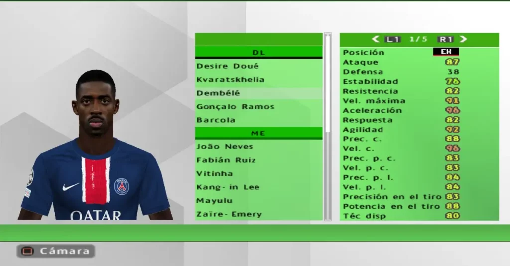 PES6 Infinity Patch Dembélé Face