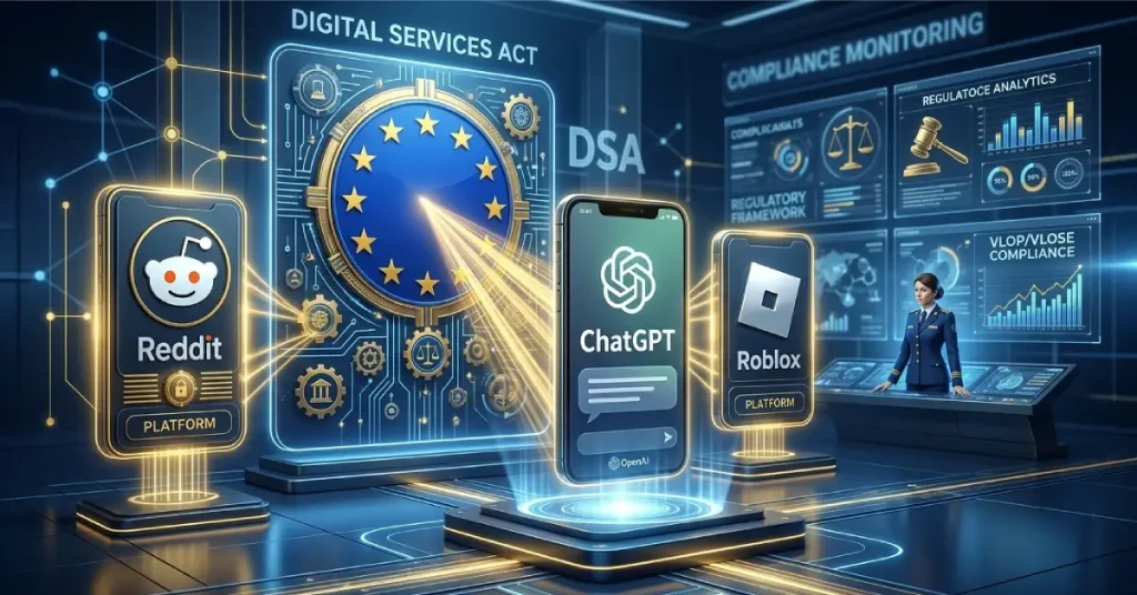EU DSA rules overview for ChatGPT, Reddit, and Roblox digital services act compliance